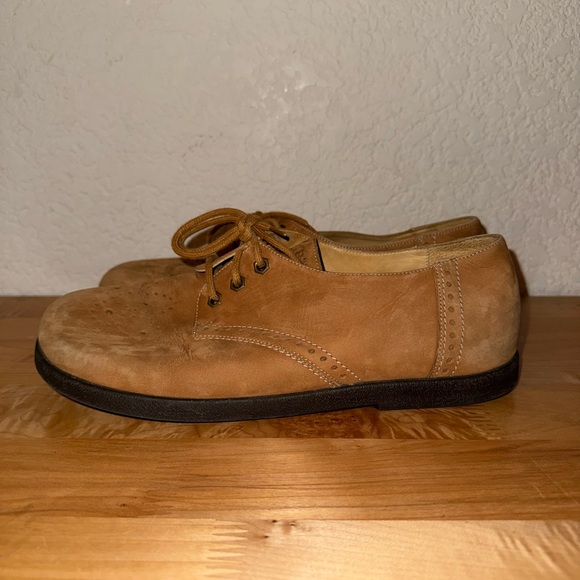 BÄR Germany Leather Oxford Lace Up Shoe Barefoot Comfort Women’s Size 6.5 Tan - Picture 3 of 7
